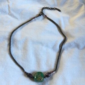 Green stone necklace